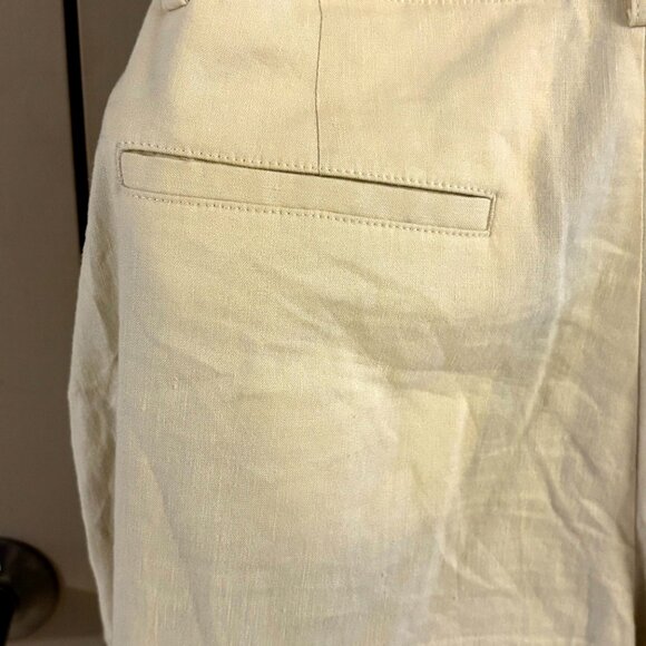 Rag & Bone Linen Blend High-Waisted Wide Leg Dress Pants, Size 4 - Picture 8 of 13